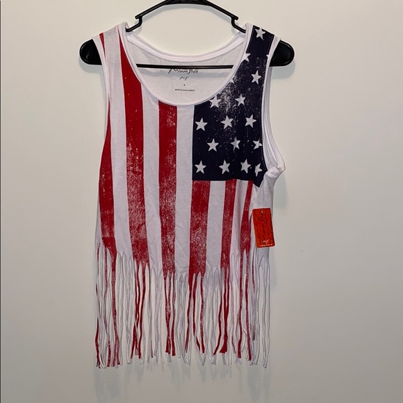 Hot Miami Styles Tops - NWT • American Flag crop •